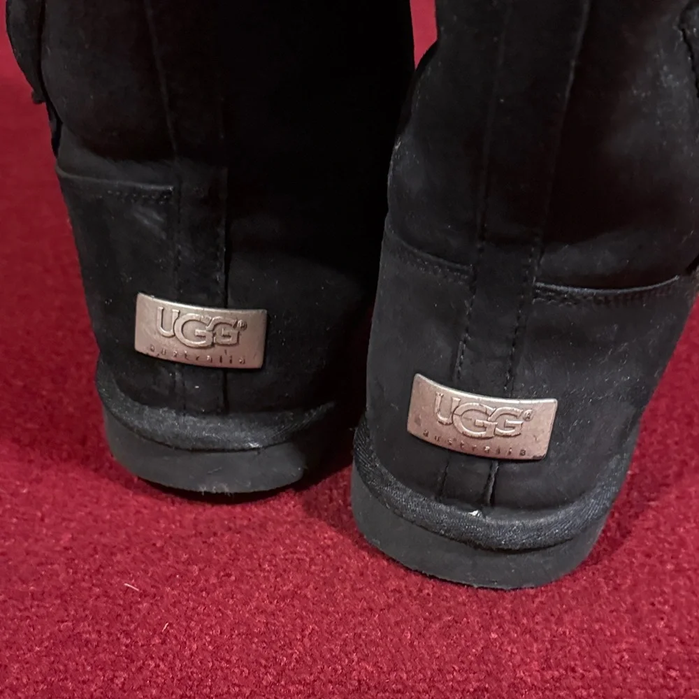 UGG Black and Cream Winter Boots